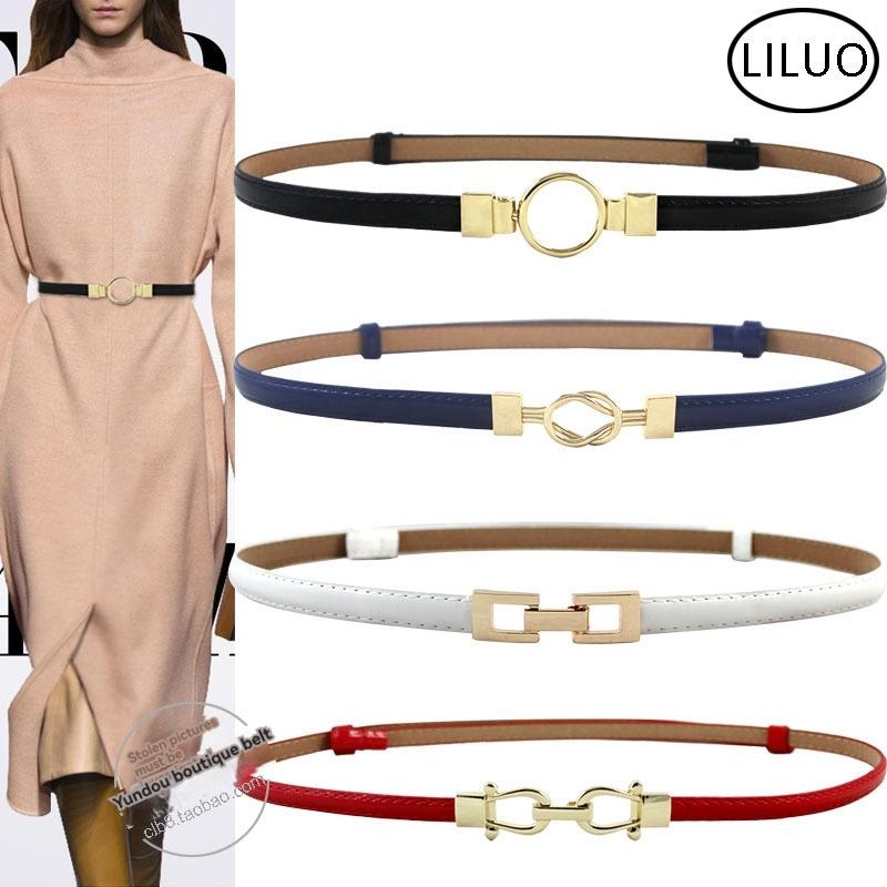 Belts |  Womens Allegra K- Adjustable Thin High Waist Belt Round Buckle Accessories Belts